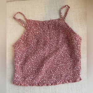 Hollister pink crop top - size small